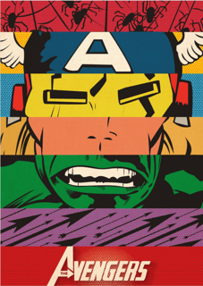 QUADRO POSTER - THE AVENGERS