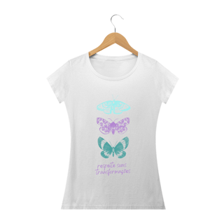 Nome do produto T-SHIRT FEMININA - RESPEITE SUAS TRANSFORMAÇÕES