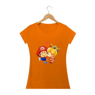 Nome do produto T-SHIRT FEMININA - MARIO E PRINCESA PEACH