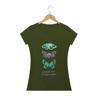 Nome do produto T-SHIRT FEMININA - RESPEITE SUAS TRANSFORMAÇÕES