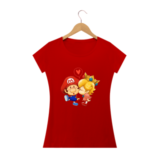 Nome do produto T-SHIRT FEMININA - MARIO E PRINCESA PEACH