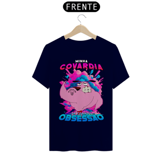 Nome do produto Camiseta Alpha Front Premium | MINHA COVARDIA SE TORNOU OBSESSÃO - CORAGEM