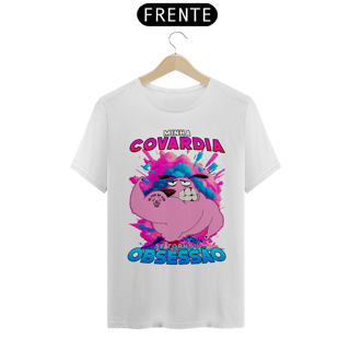 Nome do produto Camiseta Alpha Front Premium | MINHA COVARDIA SE TORNOU OBSESSÃO - CORAGEM