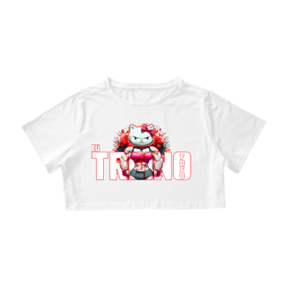 Nome do produto Cropped Alpha Premium | EU TREINO FOFO - HELLO KITTY