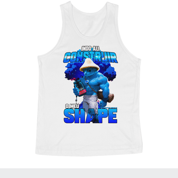 Camiseta Alpha Front Premium | INDO ALI CONSTRUIR O MEU SHAPE - CAT SMURF