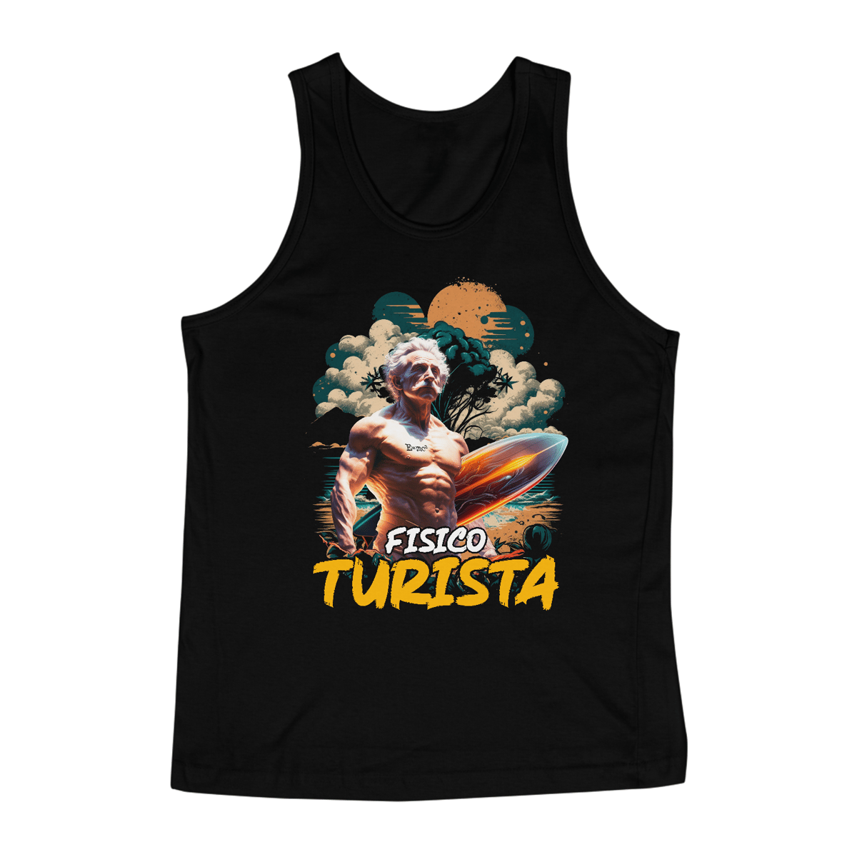 Nome do produto: Regata FÍSICO TURISTA - ALBERT EINSTEIN