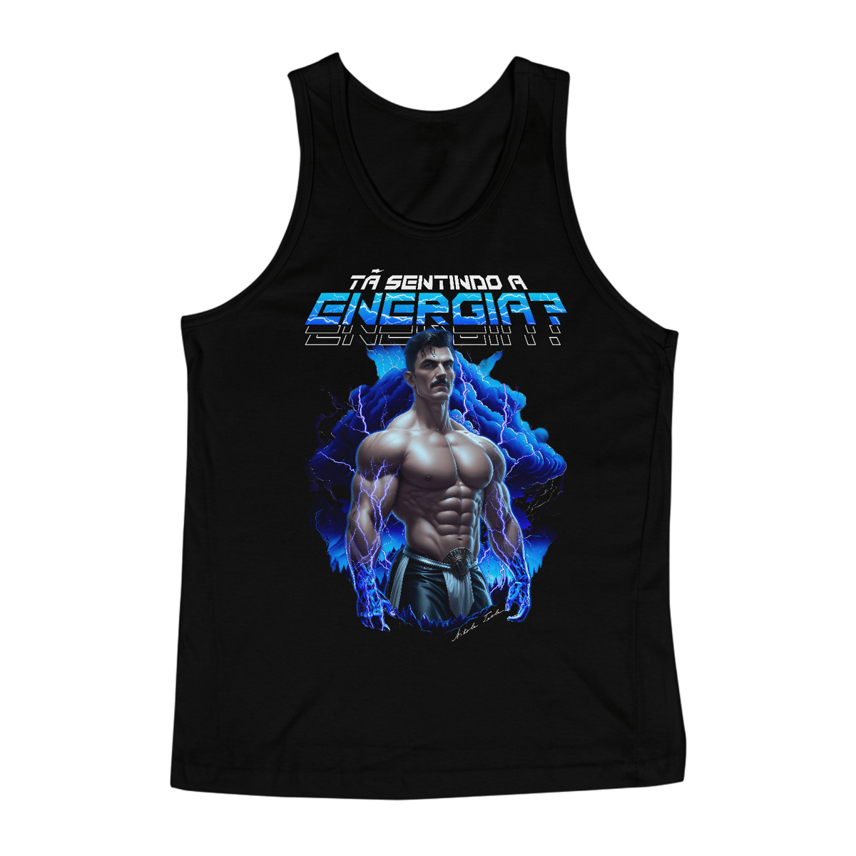 Nome do produto: Regata | TÁ SENTINDO A ENERGIA? - NIKOLA TESLA