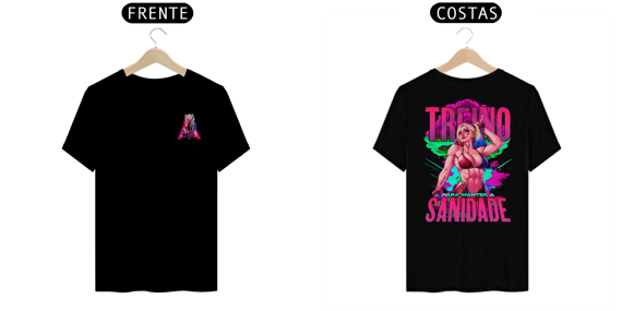 Camiseta Alpha Back Premium | TREINO PARA MANTER A SANIDADE - HARLEY QUINN