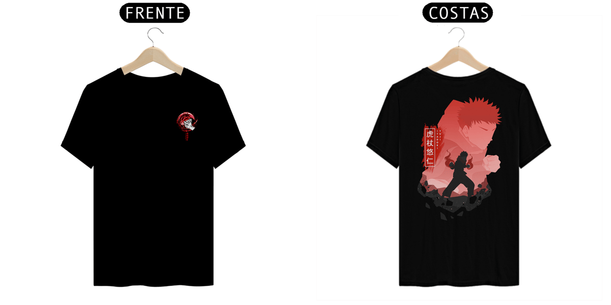 Nome do produto: Camiseta Alpha Back Premium | PUNHOS DIVERGENTES - ITADORI YUJI 虎杖悠仁