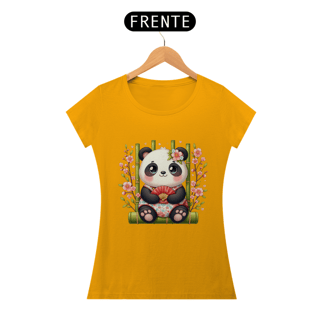 Nome do produto Camiseta Baby Look Ursinha panda