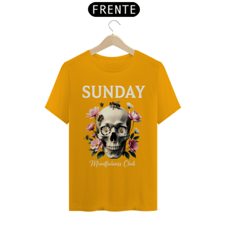 Nome do produto Camiseta Classica Sunday (crânio e Flores)