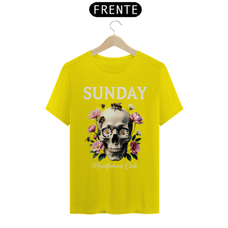 Nome do produto Camiseta Classica Sunday (crânio e Flores)