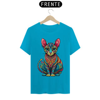 Nome do produto Camiseta Gato Sphynx Mandala Abstrato
