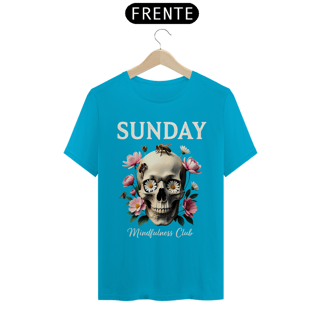 Nome do produto Camiseta Classica Sunday (crânio e Flores)