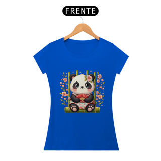 Nome do produto Camiseta Baby Look Ursinha panda