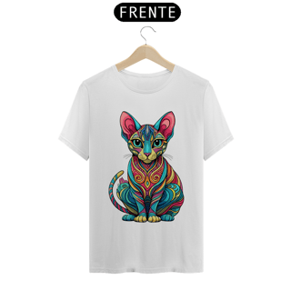 Nome do produto Camiseta Gato Sphynx Mandala Abstrato