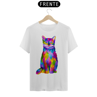 Nome do produto Camiseta personalizada Gatinho Colorido