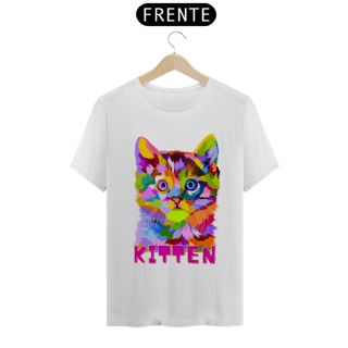 Nome do produto Camiseta personalizada Kitten Gato Abstrato