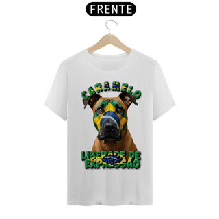Nome do produto Camiseta Cão Caramelo Patriota