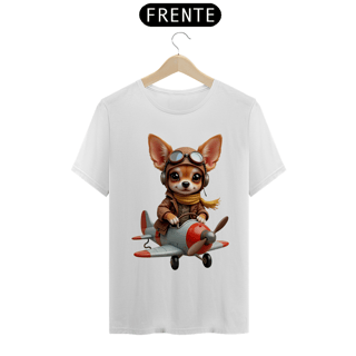Nome do produto Camiseta Quality Chihuahua Aviadora