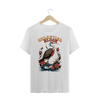 Nome do produto Camiseta Plus Size Celestial Bloom ( Garça )