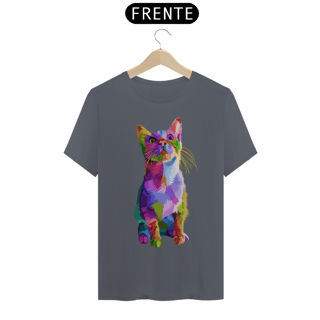 Nome do produto Camiseta Personalizada Gato colorido Abstrato