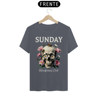 Nome do produto Camiseta Classica Sunday (crânio e Flores)