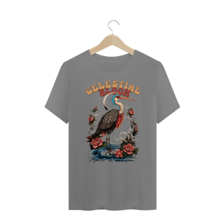 Nome do produto Camiseta Plus Size Celestial Bloom ( Garça )