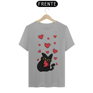 Nome do produto Camiseta personalizada Gatinho e Corações