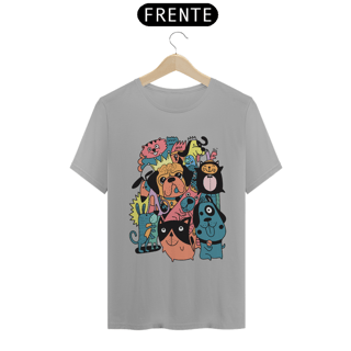 Nome do produto Camiseta Matilha de Cães divertida Cartoon