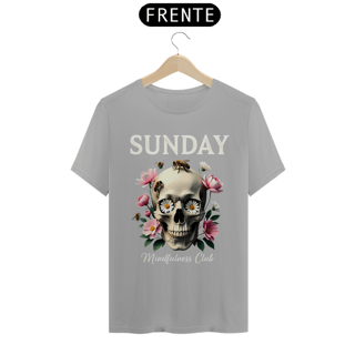 Nome do produto Camiseta Classica Sunday (crânio e Flores)
