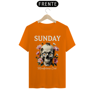 Nome do produto Camiseta Classica Sunday (crânio e Flores)