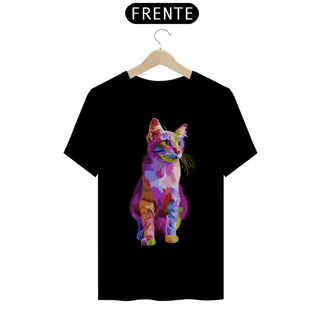 Nome do produto Camiseta personalizada Gato colorido