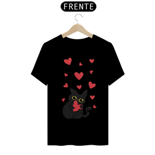 Nome do produto Camiseta personalizada Gatinho e Corações