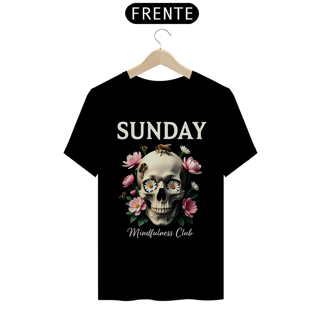 Nome do produto Camiseta Classica Sunday (crânio e Flores)
