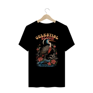 Nome do produto Camiseta Plus Size Celestial Bloom ( Garça )