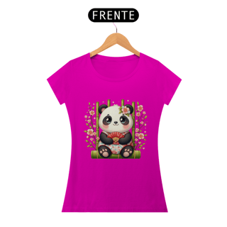Nome do produto Camiseta Baby Look Ursinha panda