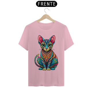 Nome do produto Camiseta Gato Sphynx Mandala Abstrato