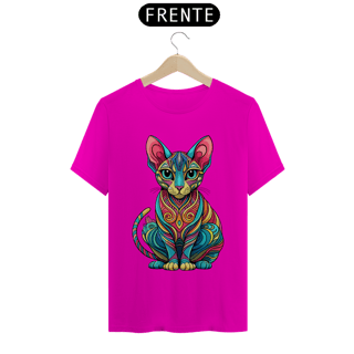 Nome do produto Camiseta Gato Sphynx Mandala Abstrato