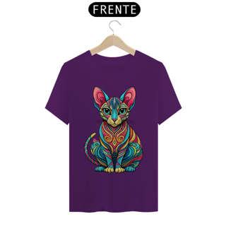 Nome do produto Camiseta Gato Sphynx Mandala Abstrato