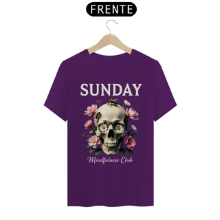 Nome do produto Camiseta Classica Sunday (crânio e Flores)