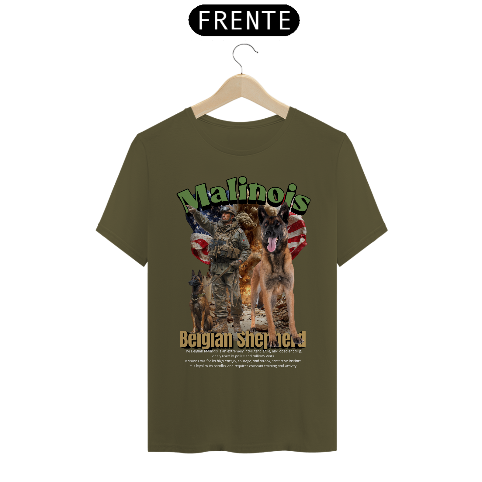 Nome do produto Camiseta Prime Pastor Belga Malinois