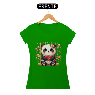 Nome do produto Camiseta Baby Look Ursinha panda