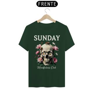 Nome do produto Camiseta Classica Sunday (crânio e Flores)