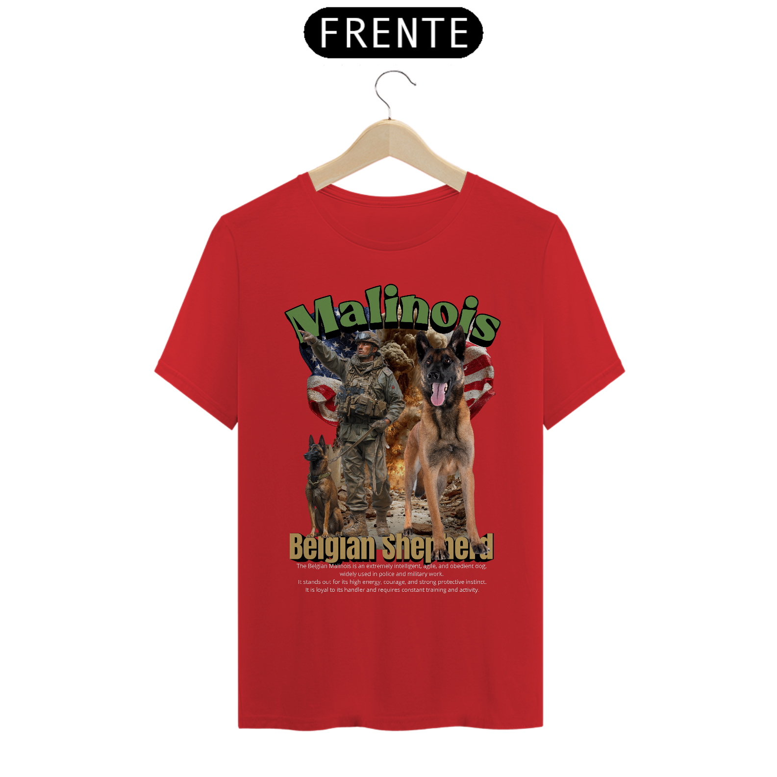 Nome do produto Camiseta Prime Pastor Belga Malinois