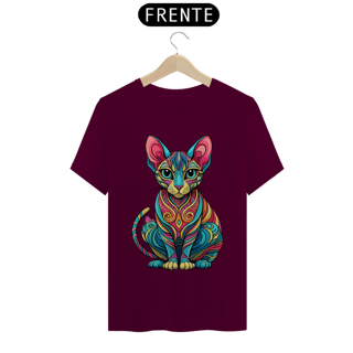 Nome do produto Camiseta Gato Sphynx Mandala Abstrato