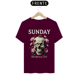 Nome do produto Camiseta Classica Sunday (crânio e Flores)