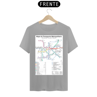 Nome do produto Camiseta Mapa Metrô e CPTM