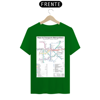 Nome do produto Camiseta Mapa Metrô e CPTM