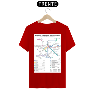 Nome do produto Camiseta Mapa Metrô e CPTM